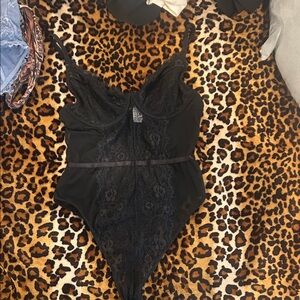 Black Lace Bodysuit Teddy - Women concert wear